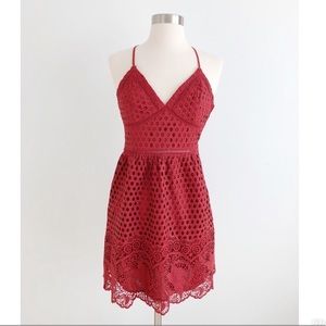 Crochet mini dress